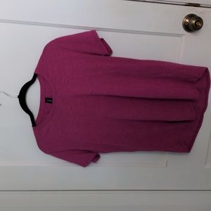 Anvil Size L Pink Lavender Polyester Cotton Rayon Short Sleeved Tee Shirt